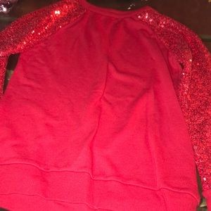 Cat and Jack sweatshirt sequins large 10 /12 red